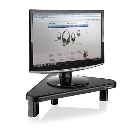 Suporte para Monitor Multilaser AC124 Stand Triangular 4 Níveis Preto