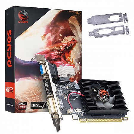 #Placa de Vídeo PCYes AMD Radeon R5 230 2GB DDR3 64 BITS Low Profile