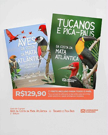 Livro Tucanos e Pica-paus + Guia de Campo Aves da Costa da Mata Atlântica