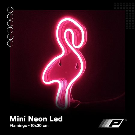 Placa Luminosa Neon Led Flamingo - Decorativo