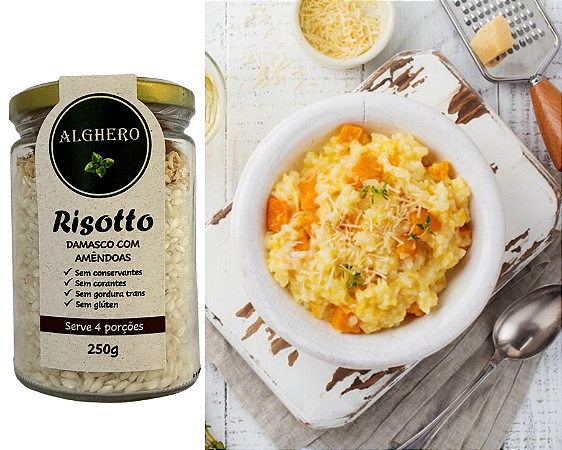 Risotto de Damasco com Amêndoas