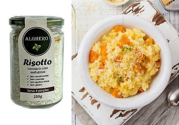 Risotto de Damasco com Amêndoas