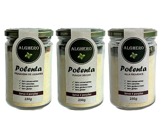 Kit 3 Sabores de Polentas