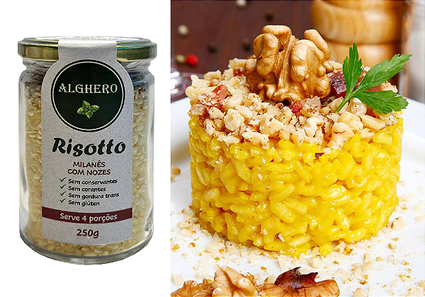 Risotto Milanês com Nozes