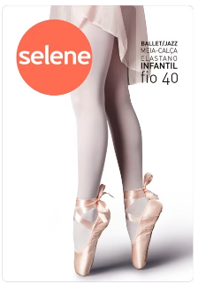 Meia Calça Infantil Elastano Fio 40 Ballet/Jazz Selene 9580