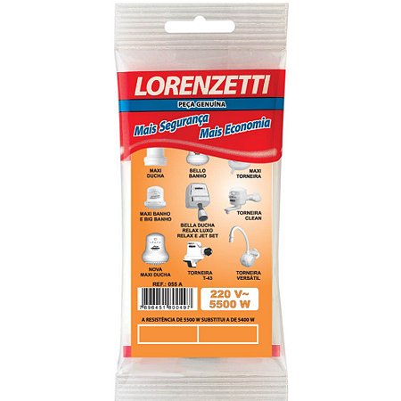 RESISTENCIA MAXI DUCHA 220 V 5500W LORENZETTI