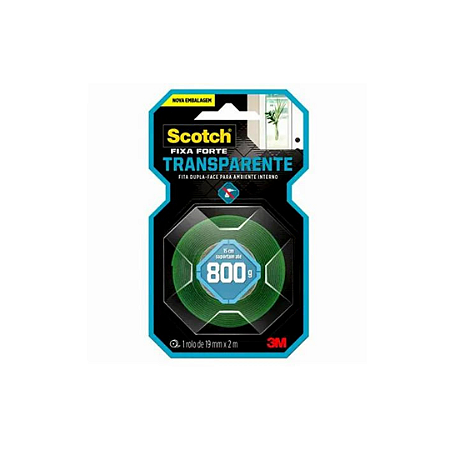 FITA DUPLA FACE 19MM X 2M TRANSP.800GR VHB 3M