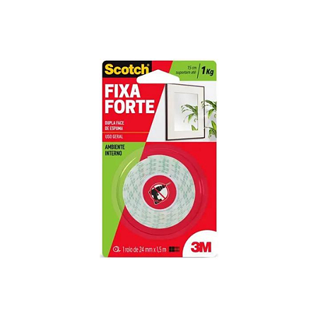 FITA DUPLA FACE 24MM X 1,5M INT.ESPUMA 3M