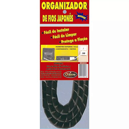 ORGANIZADOR FIOS JAPONES C/1 MT PRETO 10MM