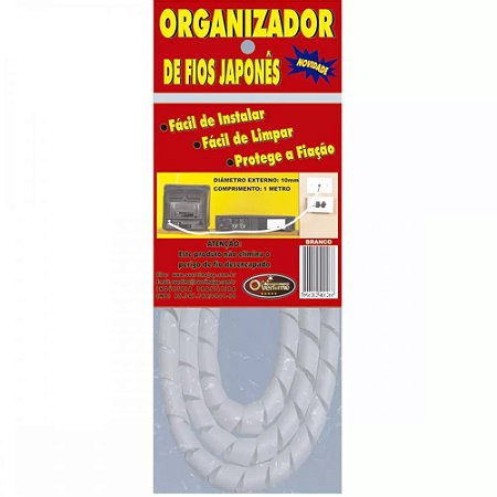 ORGANIZADOR FIOS BRANCO C/1 MT BRANCO 16MM