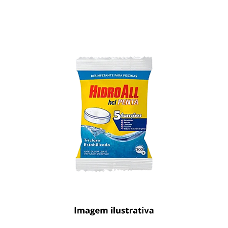 PASTILHA CLORO PENTA 5X1 200 GR HIDROALL