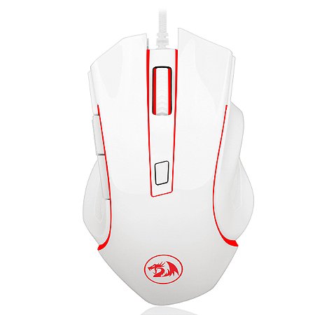 Redragon - Mouse Gamer Nothosaur 3200 DPI 6 Botões Lunar White (M606W)