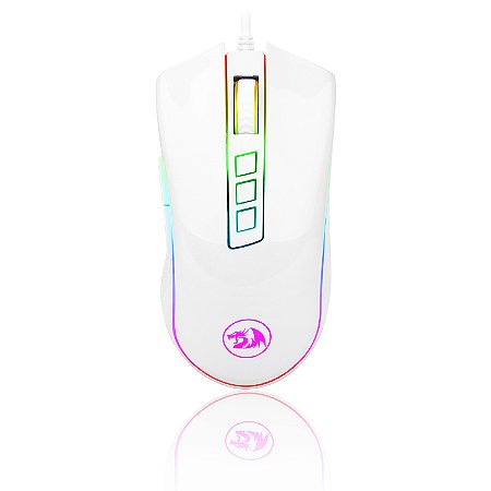 Redragon - Mouse Gamer KING COBRA FPS 24.000 DPI 7 Botões Lunar White (M711W-FPS)