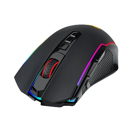 Redragon - Mouse Gamer NIX Sem Fio Rgb 10000 Dpi 9 Botões Preto (M914-RGB)