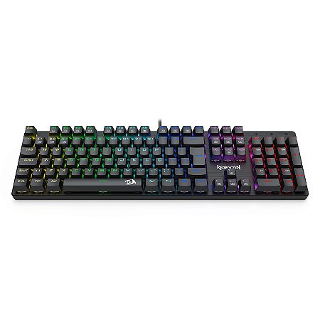 Redragon - Teclado Mecânico Gamer SINDRI Rainbow Preto - Switch Brown (K671)