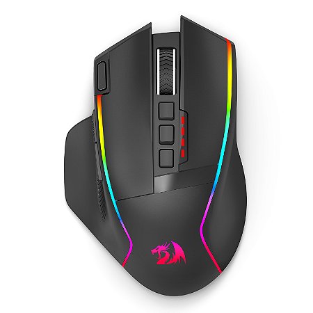 Redragon - Mouse Gamer Wireless SWAIN 16000 Dpi Sem Fio Preto (M915RGB-WL)