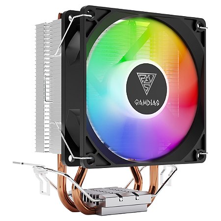 Gamdias - Air Cooler BOREAS E1-210 LITE RGB Rainbow 92mm Preto