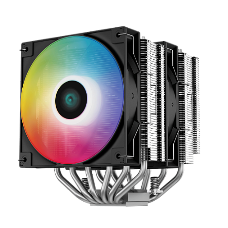 Cooler Deepcool AG620 ARGB Dual Fan Dual Tower Preto (R-AG620-BKANMN-G-1)