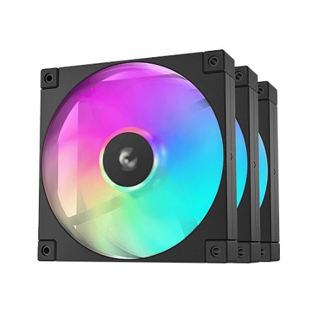 Kit Fan Gamer Deepcool FD14 Argb com 3 Fans 140mm Preto (R-FD14-BKAPN3-G)