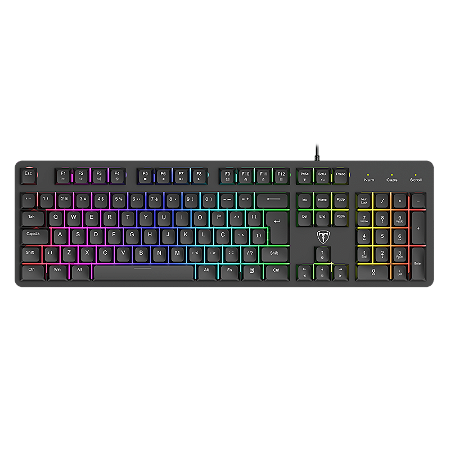 Teclado Gamer T-Dagger ECHO Membrana RGB Abnt2 Preto (T-TGK109)