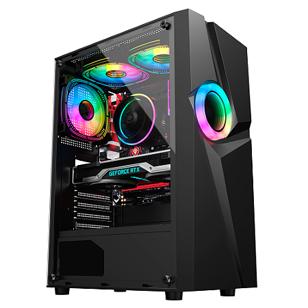 Gabinete Gamer Kalkan MUSPEL Sem Fans Preto (KLK00035)