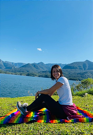 Canga Arco-Íris Cetim Não é Segredo 150cm x 100cm