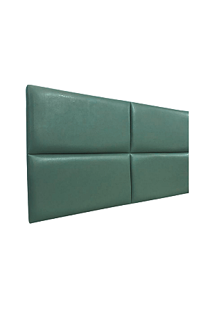 Cabeceira Estofada Casal 4 Blocos Não é Segredo Courvin Verde 140x60