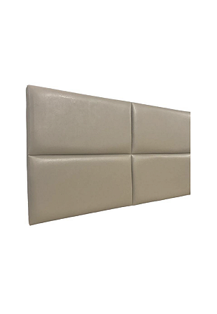 Cabeceira Estofada Queen 4 Blocos Não é Segredo Facto Marrom Claro 160x60