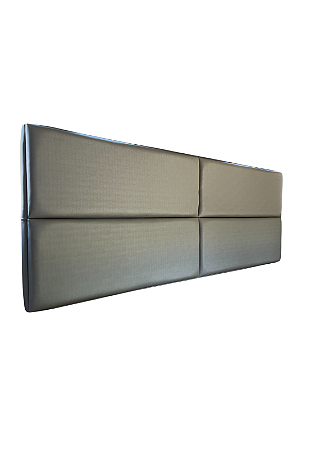 Cabeceira Estofada King 4 Blocos Não é Segredo Facto Cinza Escuro 195x60