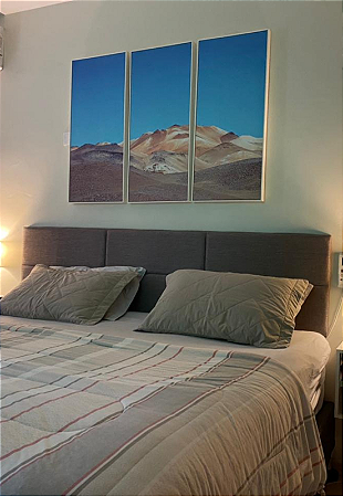 Cabeceira Estofada King 6 Blocos Não é Segredo Linho Marrom Mesclado 195x60