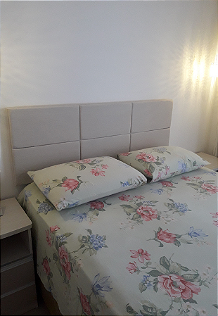 Cabeceira Estofada Queen 6 Blocos Não é Segredo Suede Liso Bege 160x60
