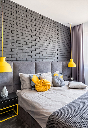 Cabeceira Estofada Queen 10 Blocos Não é Segredo Suede Amassado Cinza 160x60