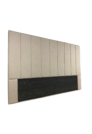 Cabeceira Estofada Queen 7 Blocos Não é Segredo Linho Palha 160x120