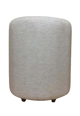 Puff Redondo Não é Segredo Linho Cru Mesclado Fixo 40x45 NSPR11L