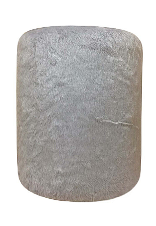 Puff Redondo Não é Segredo Astracan Pelúcia Cinza 40x45 NSPR05TA