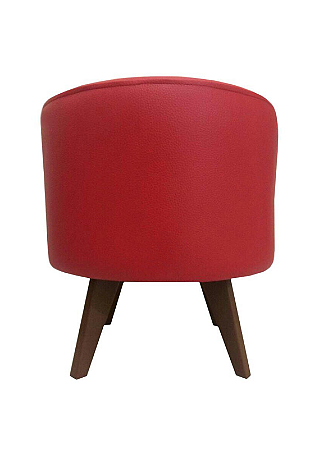 Puff Pé Palito Redondo Não é Segredo Courvin Vermelho 40x45