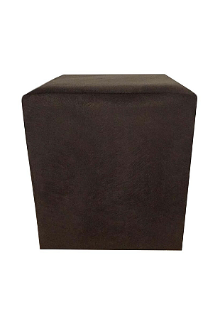 Puff Quadrado Não é Segredo Suede Amassado Marrom Escuro Rodinha 40x45 NSPQ04TSM-R