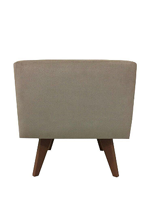 Puff Pé Palito Quadrado Não é Segredo Suede Animale Marrom Claro 40x45