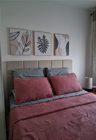 Cabeceira Estofada King 15 Blocos Não é Segredo Facto Bege 195x90