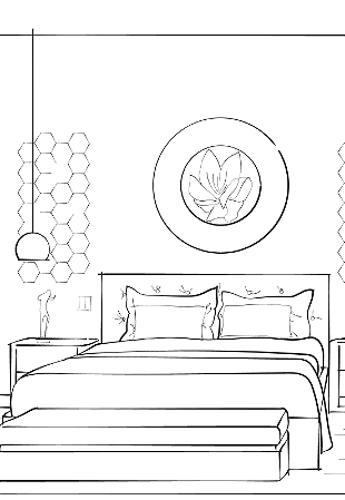 Cabeceira Estofada Sob Medida modelo com Laterais