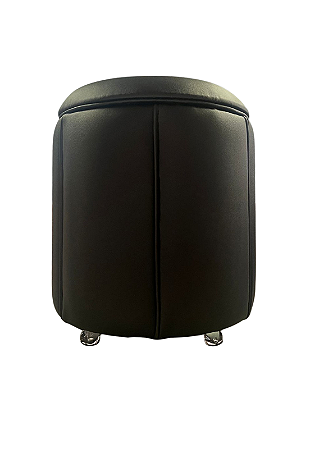 Puff Redondo Baú Não é Segredo Debrum Courvin Preto 54x60 NS0613
