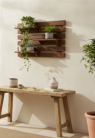 Floreira Madeira Rústica Não é Segredo Marrom 90x54