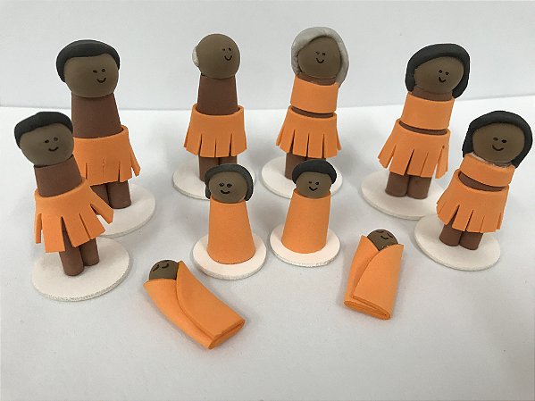 Bonecos para Constelação Familiar na água e na mesa com 10 peças - EVA - Família 5