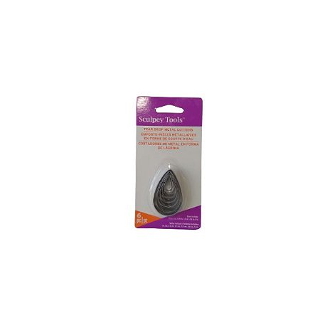 Cortadores em Forma e Gota P/ Clay (Blister c/6 Un)