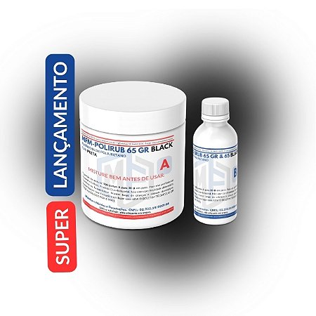 Borracha de Poliuretano MFM-PoliRub 65 GR - PRETA