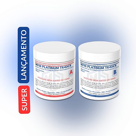 Borracha de Silicone Platina TRANSPARENTE MFM-PLATINUM TR40CR (Lançamento)