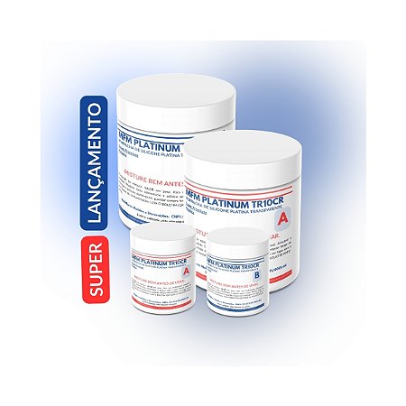 Borracha de Silicone Platina TRANSPARENTE MFM-PLATINUM TR10CR (Lançamento)