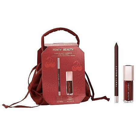Kit - Chocolate Cherriez 2-Peças Lip Set + Pounch | Fenty Beauty