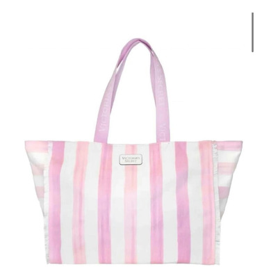 Bolsa de praia - Listrada de rosa e branco | Victoria’s Secret