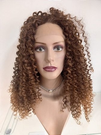 Lace Front Fibra Premium Long Bob Cacheado